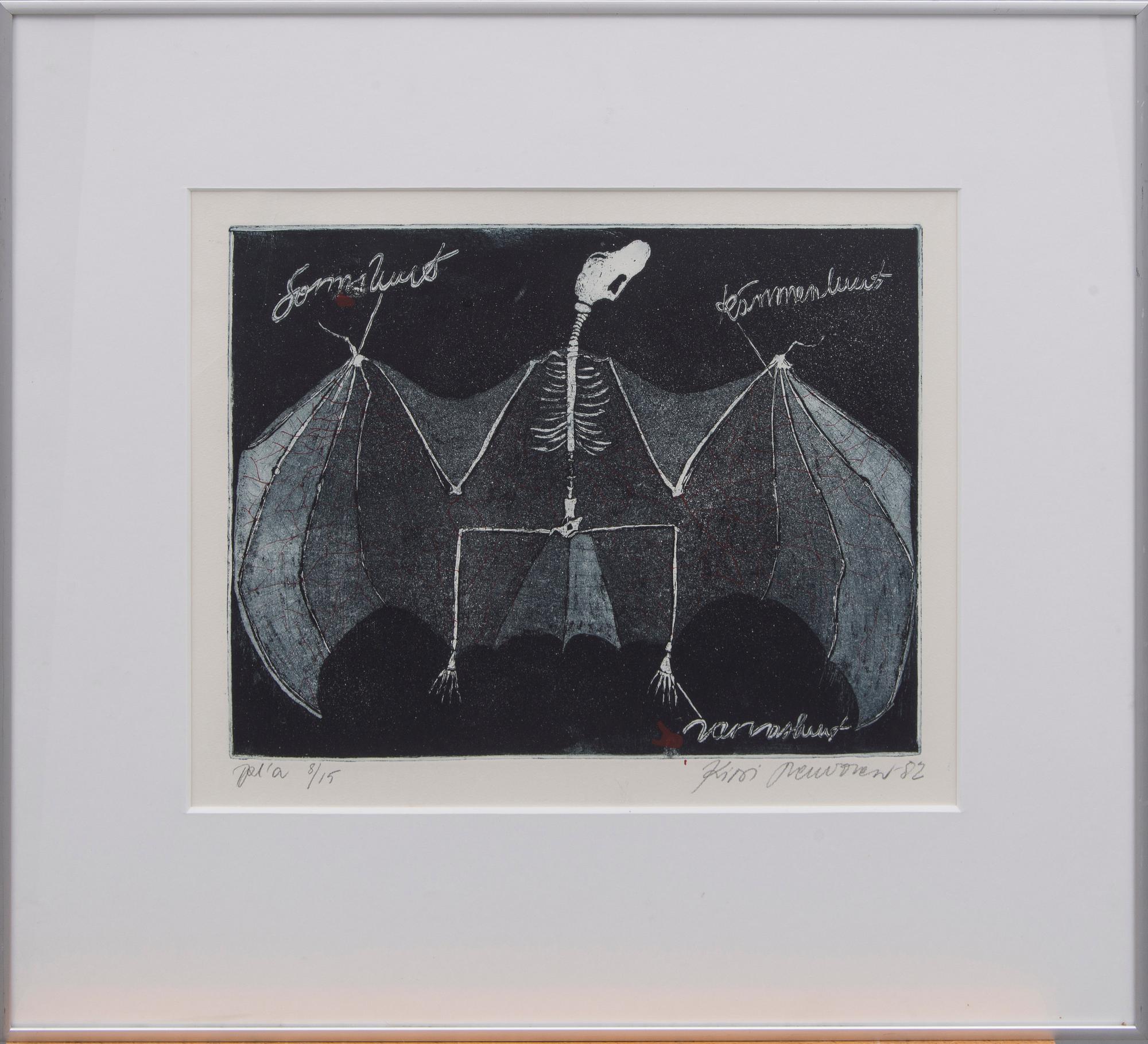 KIRSI NEUVONEN, akvatint och etsning, signerad, numrerad 8/15, daterad -82.