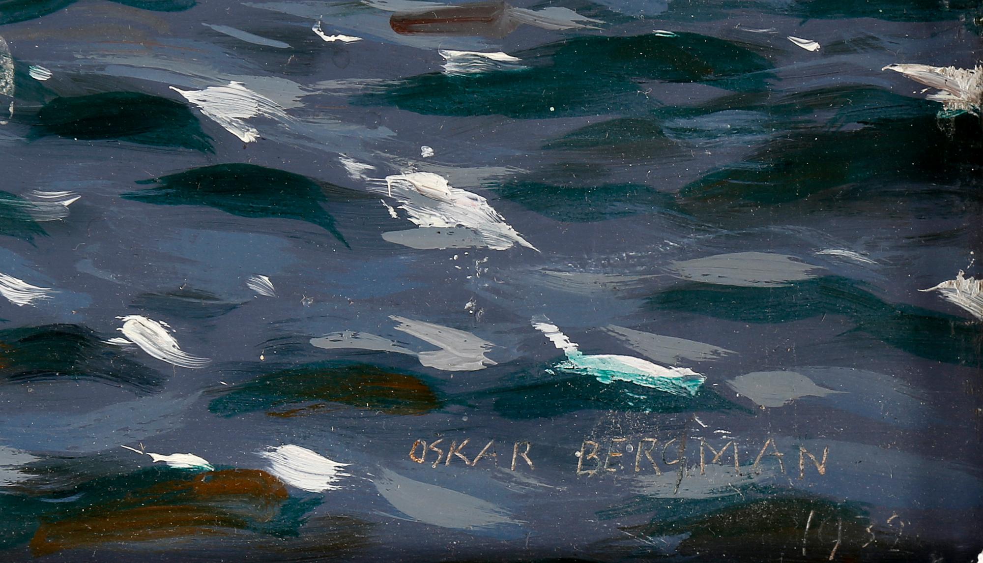 OSKAR BERGMAN, olja på pannå, signerad och daterad 1932.