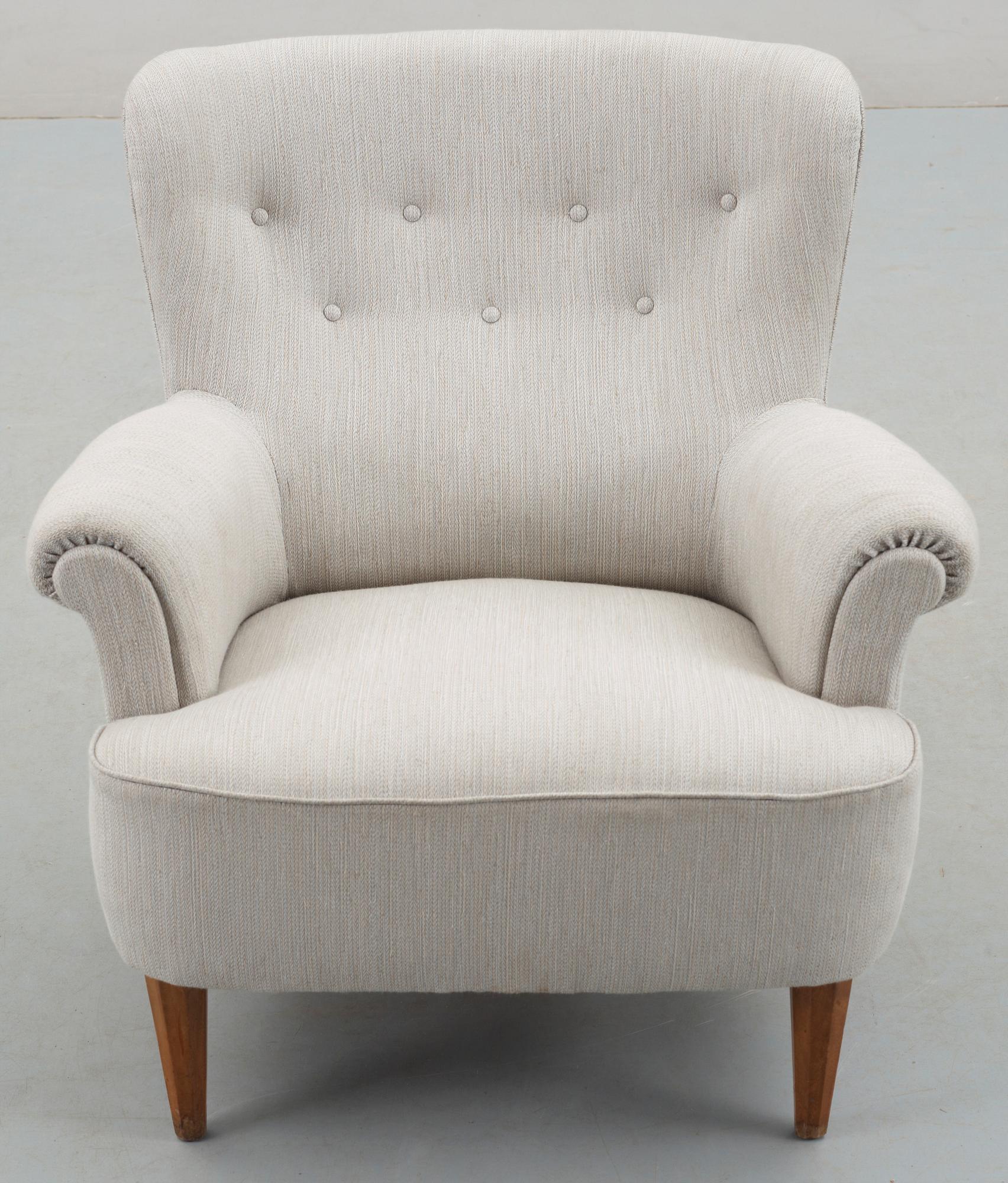 FÅTÖLJ, troligen Carl Malmsten, 1900-talets andra hälft.