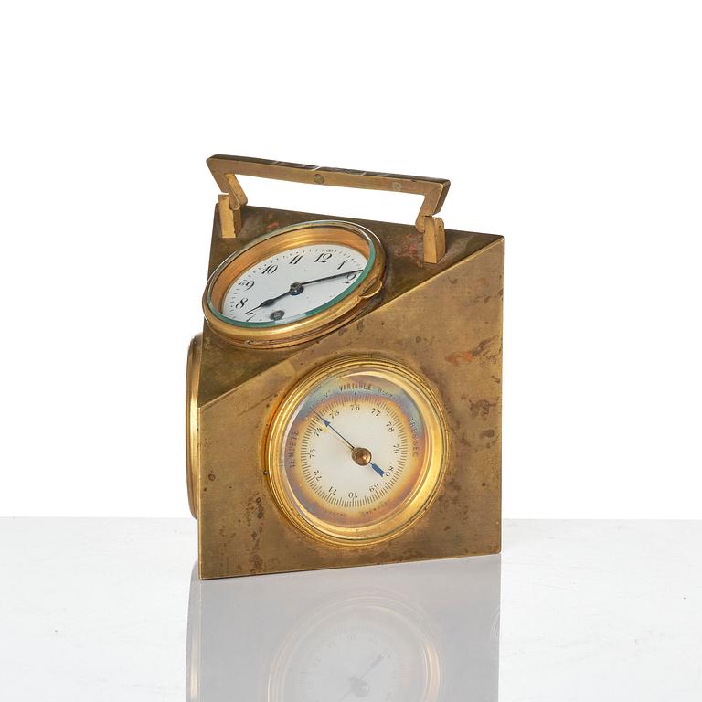 Reseur med barometer och termometer, Frankrike, 1900-talets början.