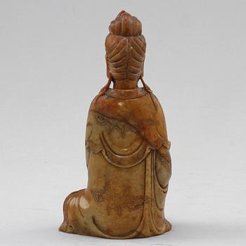 FIGURIN, soapstone, orientalisk, 1900-tal.