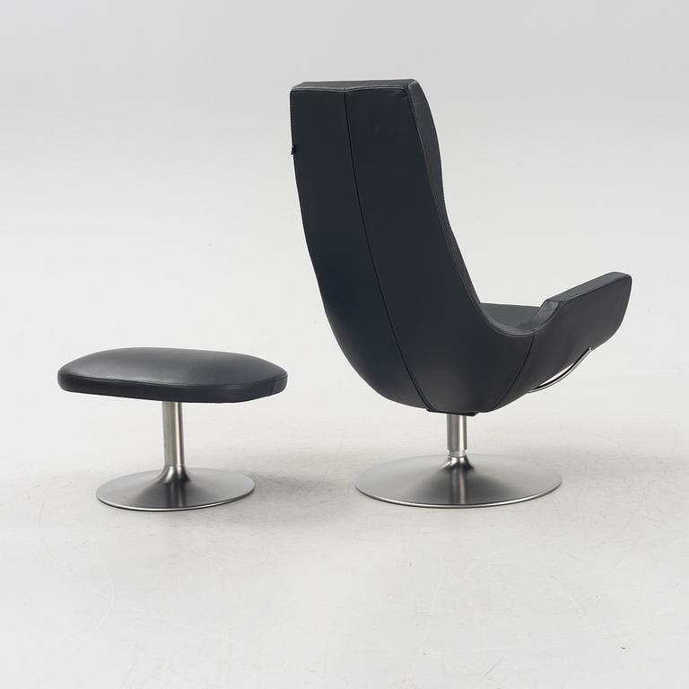 Carl-Henrik Spak, a 'Clipper' easy chair and foot rest, Ire Möbel, Tibro, Sweden.