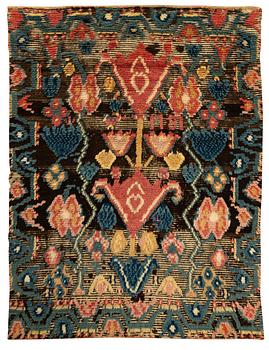 143. A bed cover, knotted pile, ca 182,5 x 138 cm, Sweden - Finland, dated 1787.