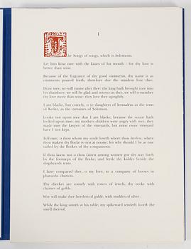 Theo Tobiasse, "The Song of Songs of King Salomon",portfolio with 12 ligographs in colous, signed 18/200.