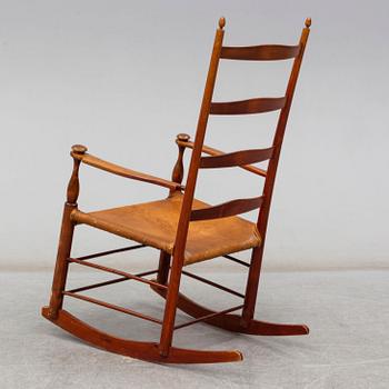 An early 20th century rocking chair.