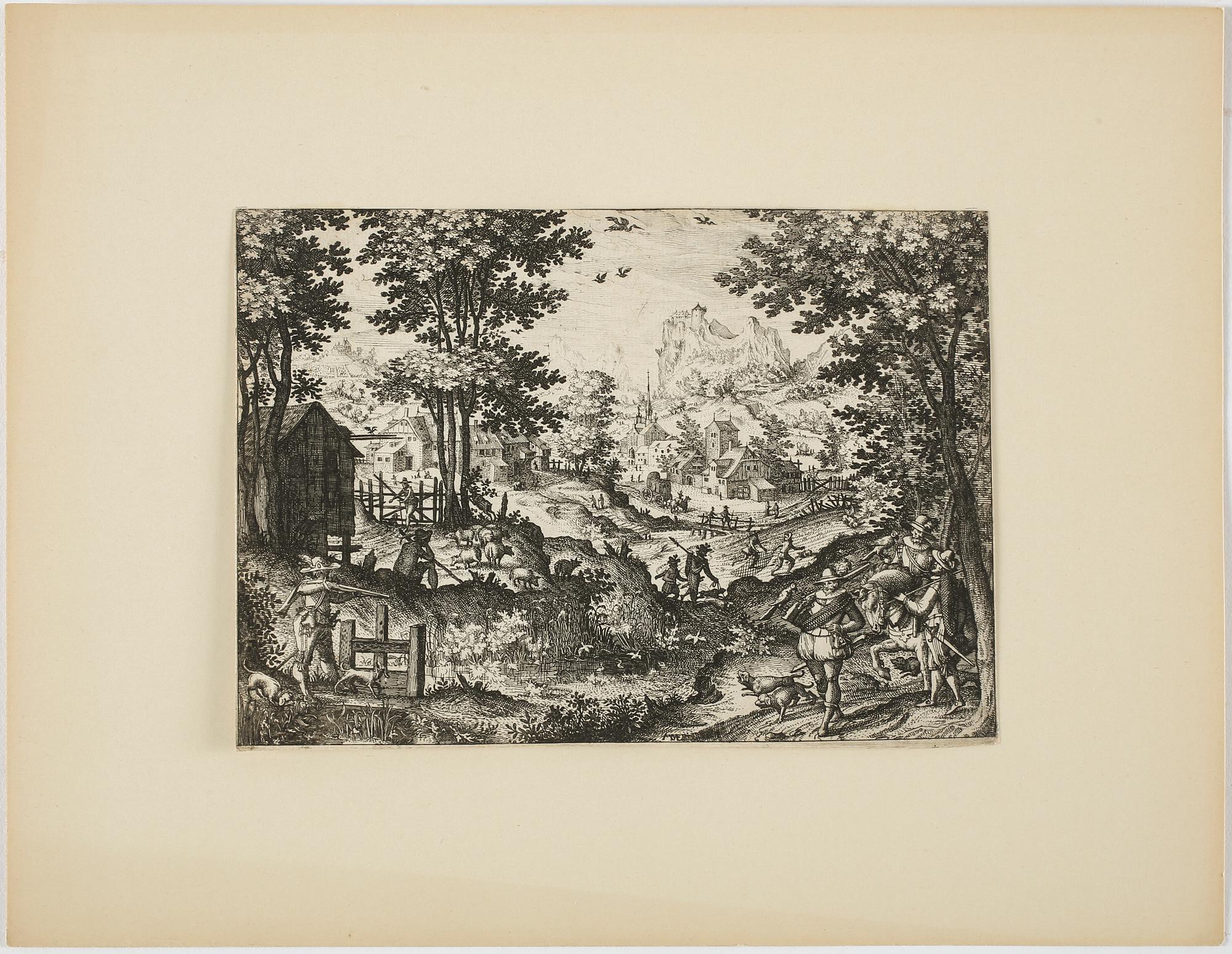 ANTON MIROU, AFTER, 2 pcs, engraving, 17th century.