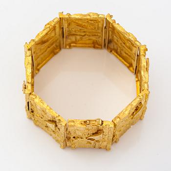 Björn Weckström, An 18K gold bracelet "Opus 381". Lapponia 1969.