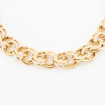 Bismarck-link necklace, 18K gold.