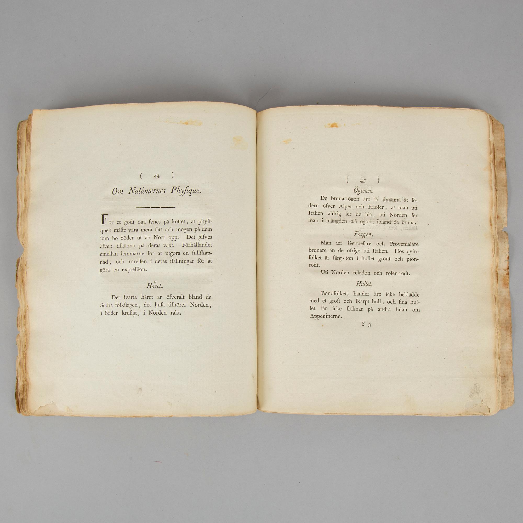Extremely rare first edition of ”Journey to Italy” (1786).