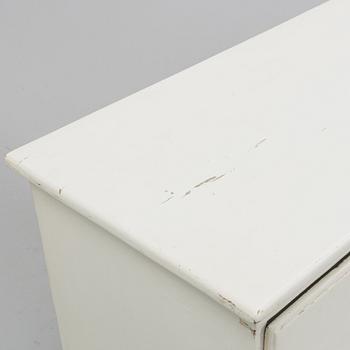 A painted chest of drawers, mid 18th Century.