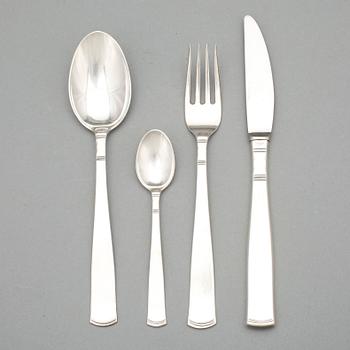 BESTICKSERVIS, 24 delar, silver, "Rosenholm", GAB, Stockholm 1960-70-talet. Tot ca 970 gram.