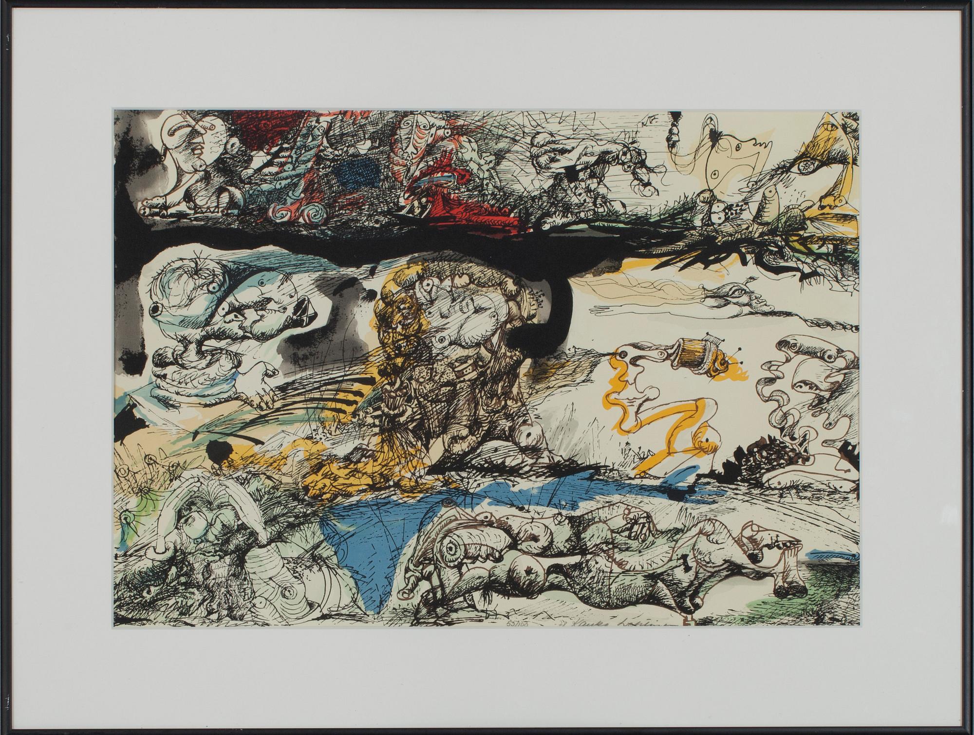 KAUKO LEHTINEN, litografi, sign. och dat. -78, nr. 53/100.