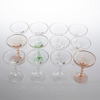 12 simlar champagne bowls  from the 20th century.