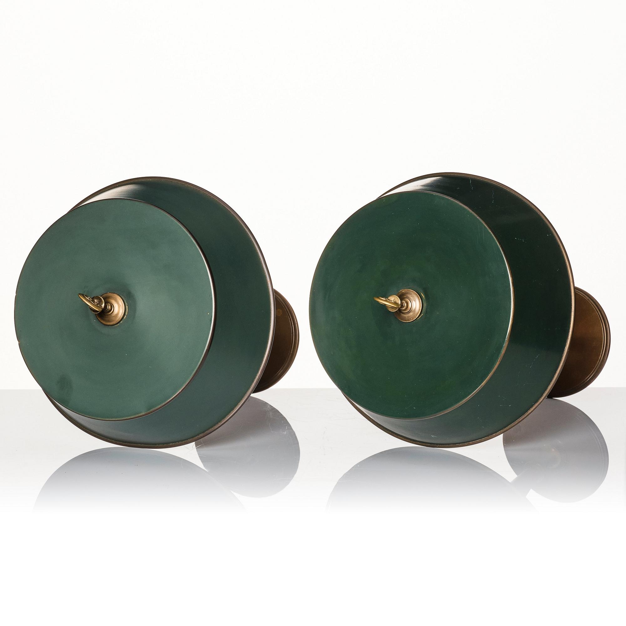 Erik Tidstrand, a pair of table lamps, model "26550", Nordiska Kompaniet, 1920s.