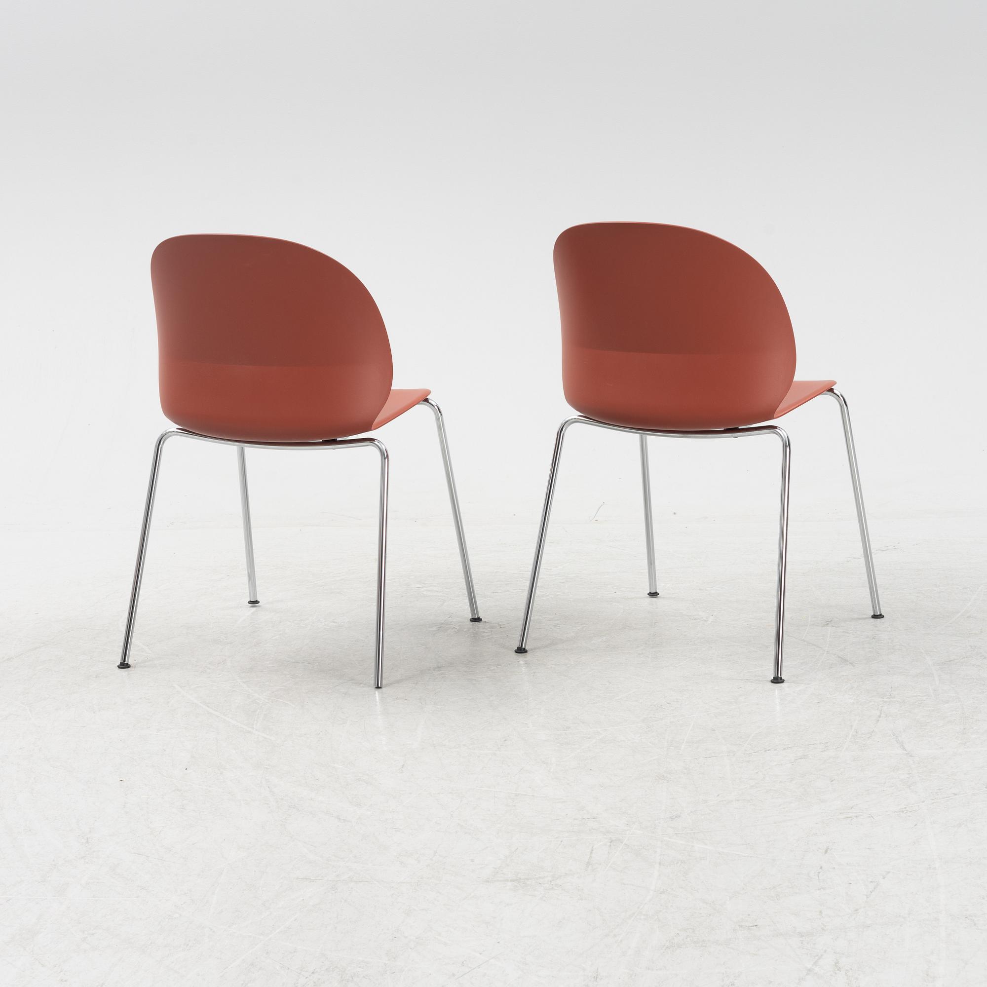 Nendo, a set of five model 'N02-10 Recycle chairs, Fritz Hansen, Denmark, 2020.