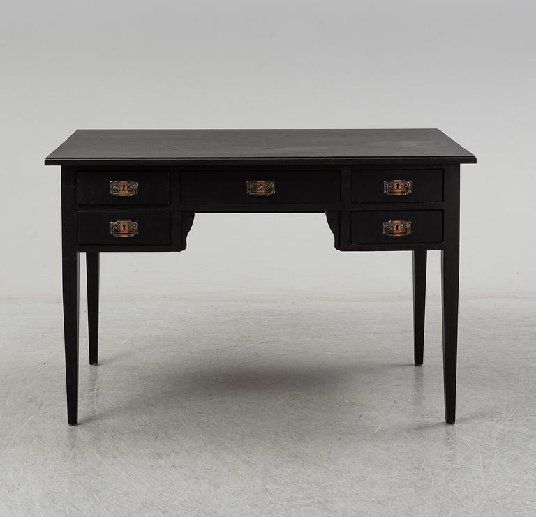 A painted desk, early 20th Century.