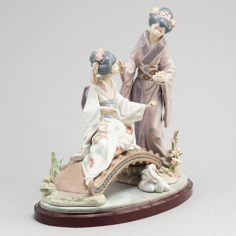 LLADRO, figurin, porslin. "Vår i Japan", 1984.