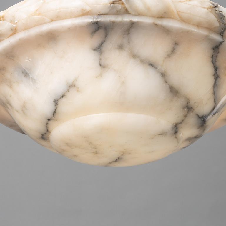 An alabaster ceiling lamp, 1920s.