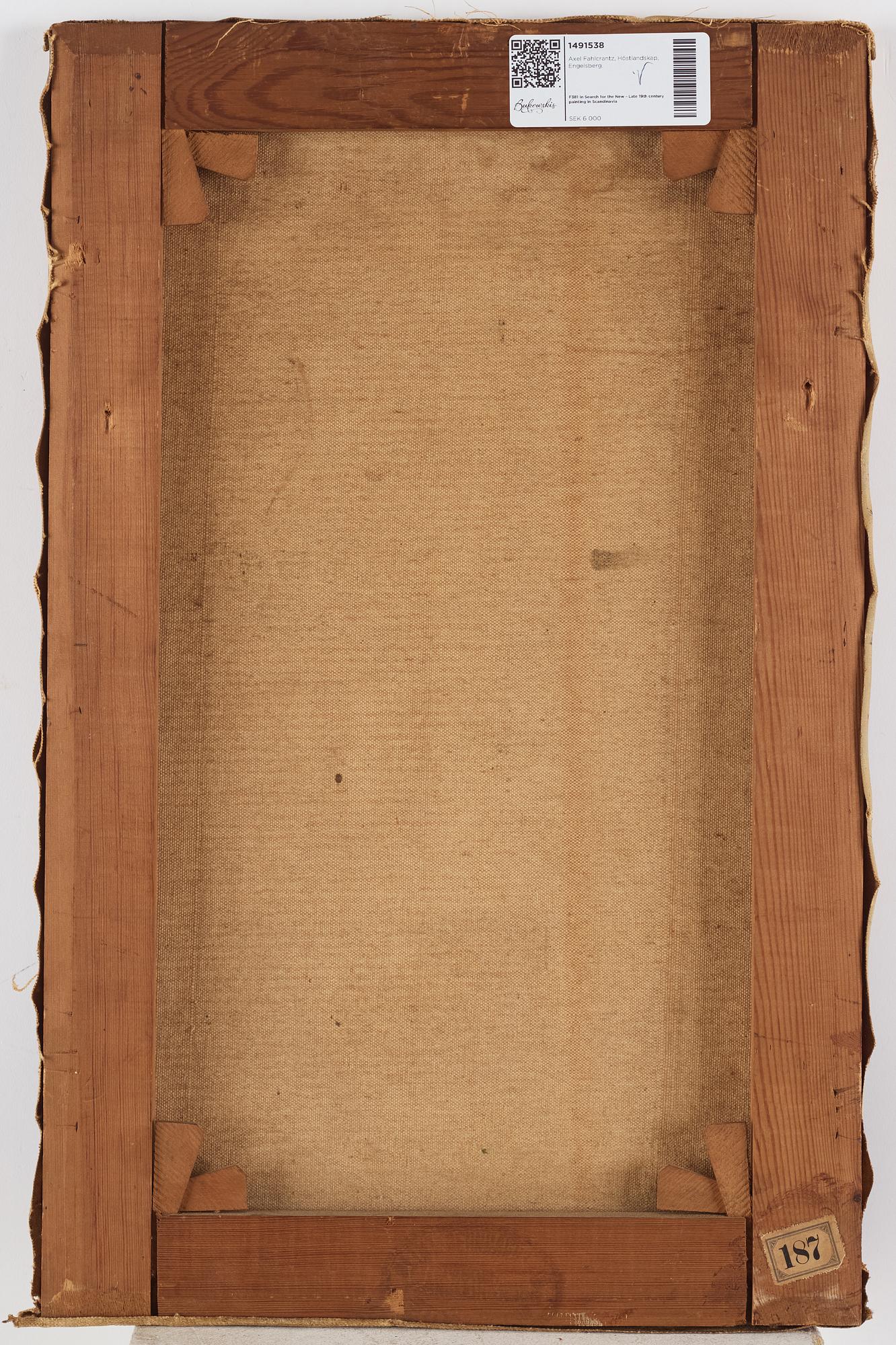 Axel Fahlcrantz, Autumn landscape, Engelsberg.