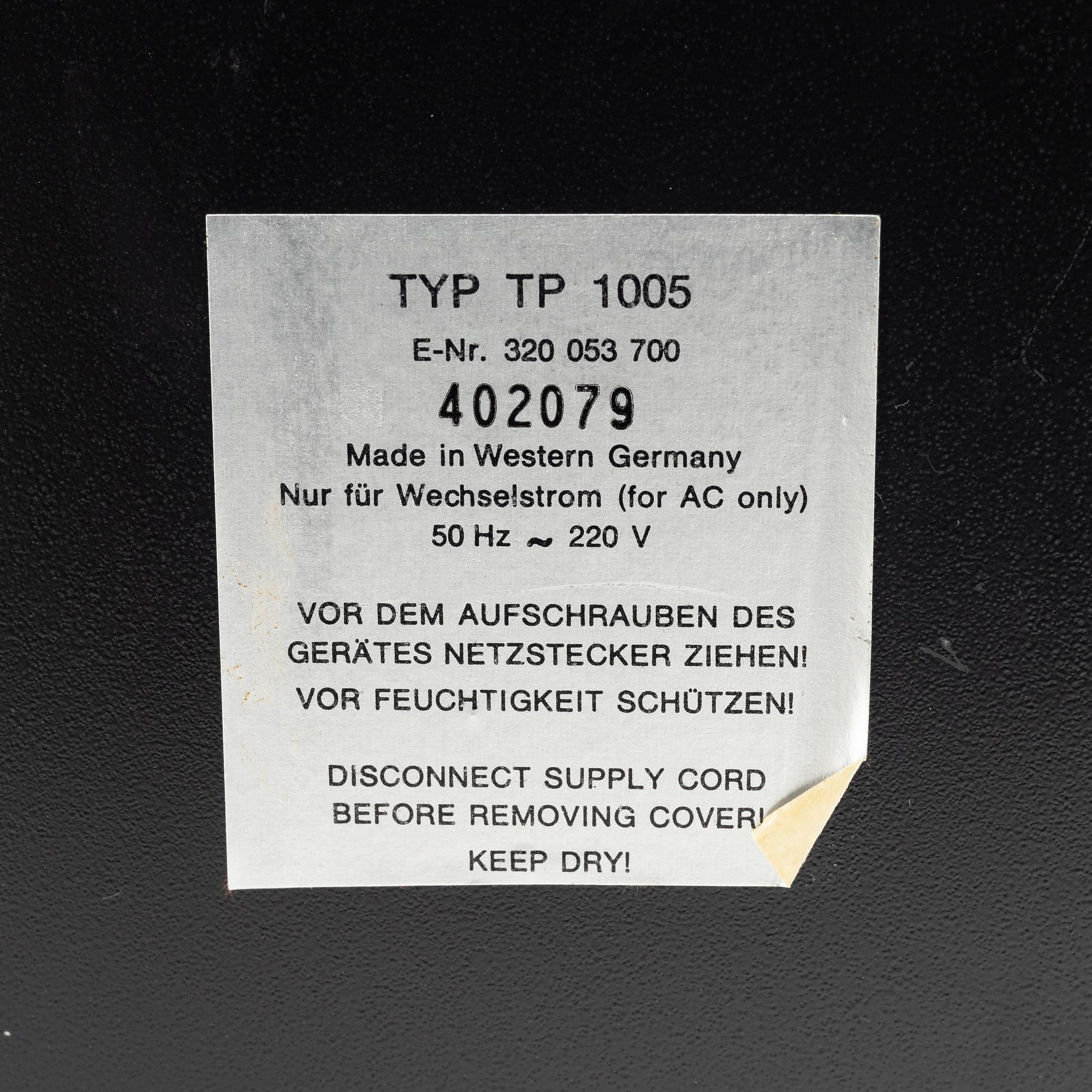 A Telefunken TP 1005 VCR.