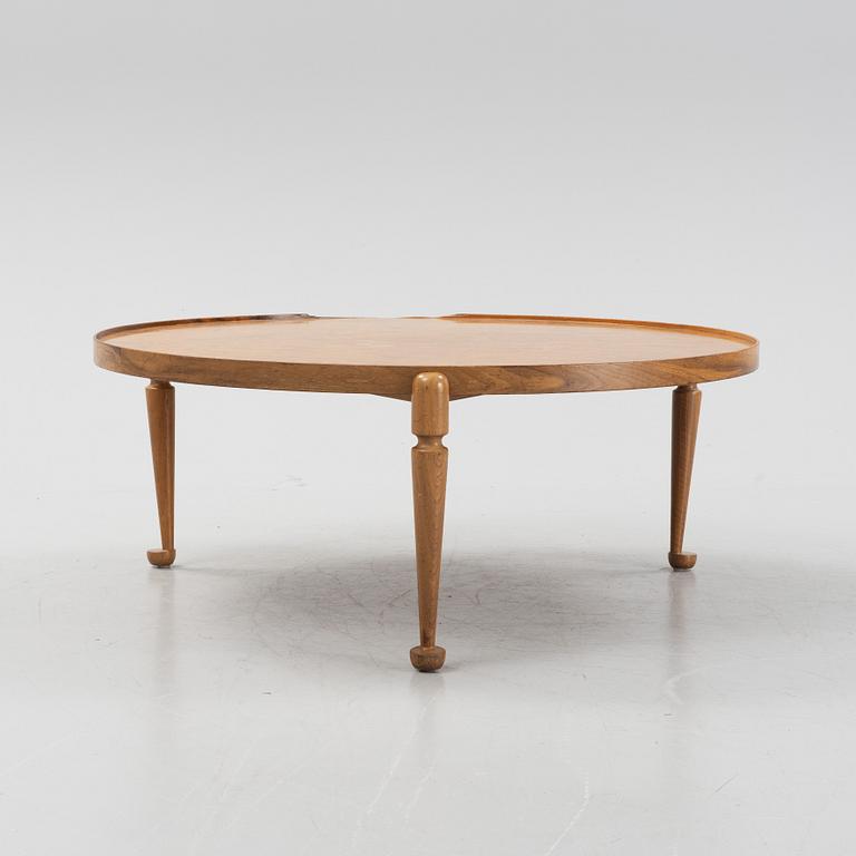 Josef Frank, a model '2139' elm burr and walnut coffee table from Firma Svenskt Tenn, after 1985.