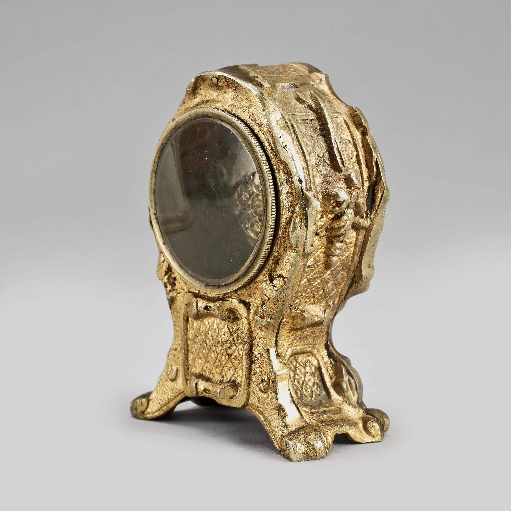 MINIATYRBORDSUR, spindelur, nyrokoko, England, 1800-tal.