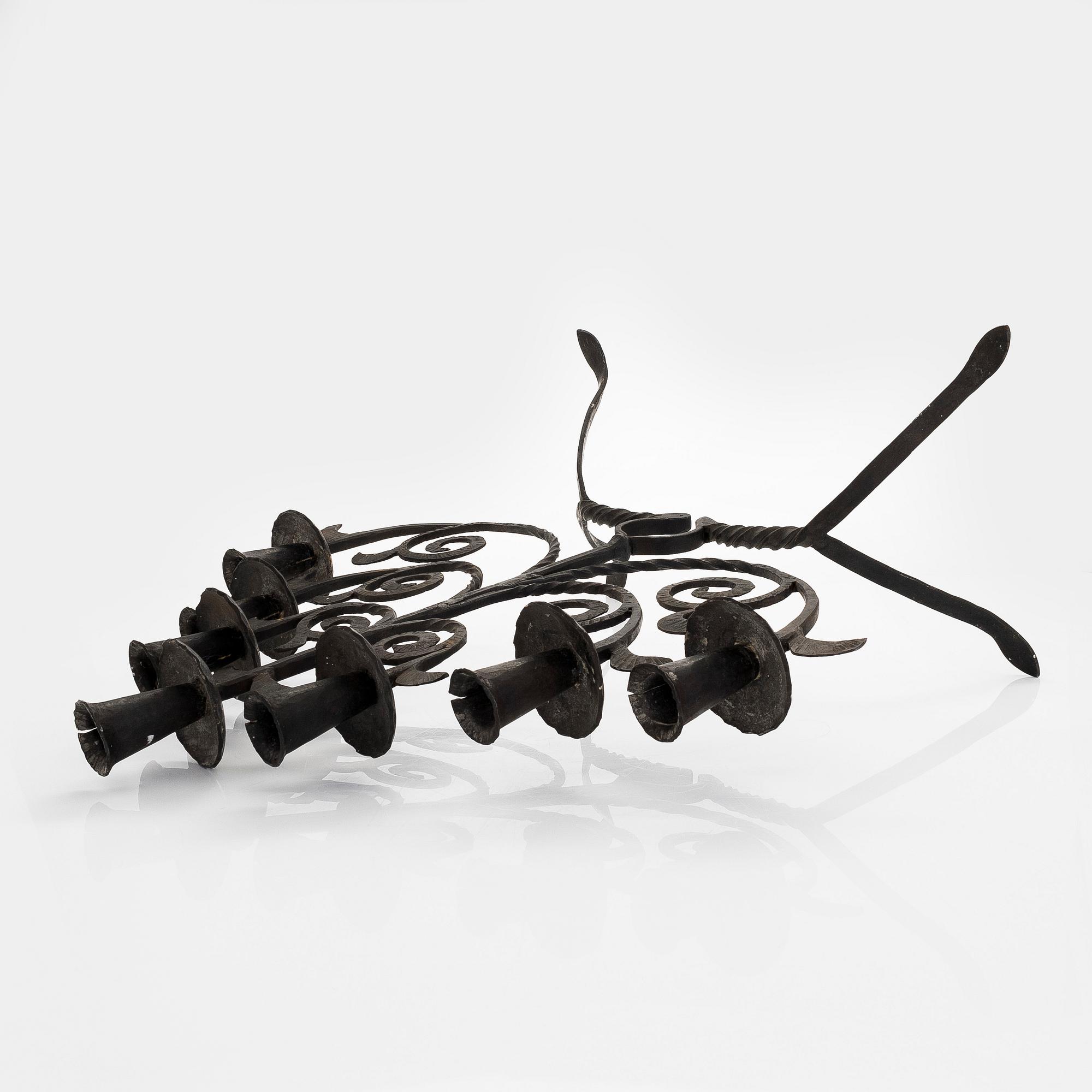 A late 1920s wrought iron candelabrum.
