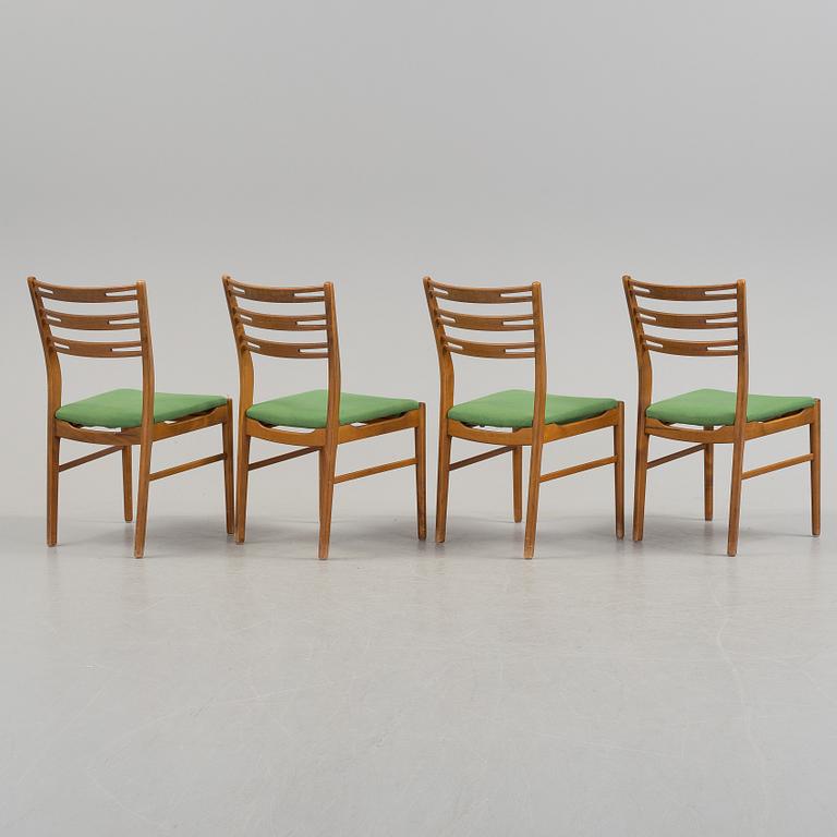 Four 1960s "Della" Ikea chairs.