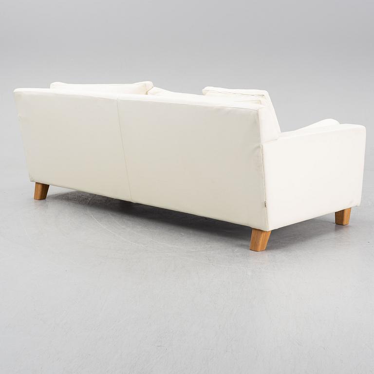 A leather upholstered 'Morris' sofa by Anika Reuterswärd for Fogia.