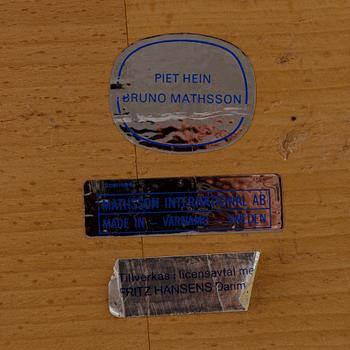 Piet Hein & Bruno Mathsson. A dining table "Super ellips", table top in birch. Labeled. Fritz Hansen.