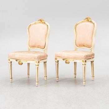 A pair of transition chairs, (Rococo-Gustavian), second half of the 18th Century.