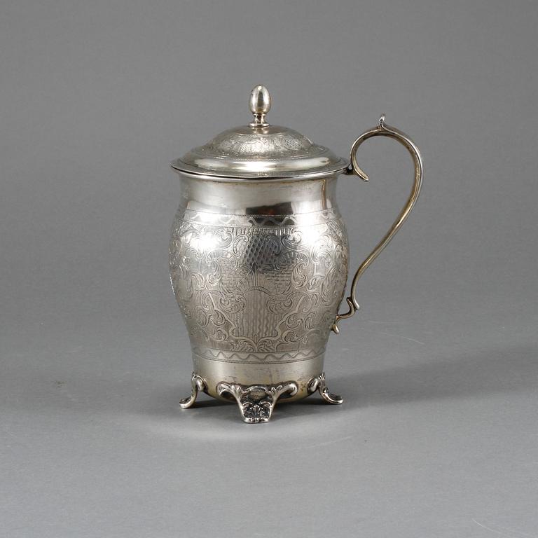 BÄGARE, silver, Moskva, 1849, vikt 322 g.