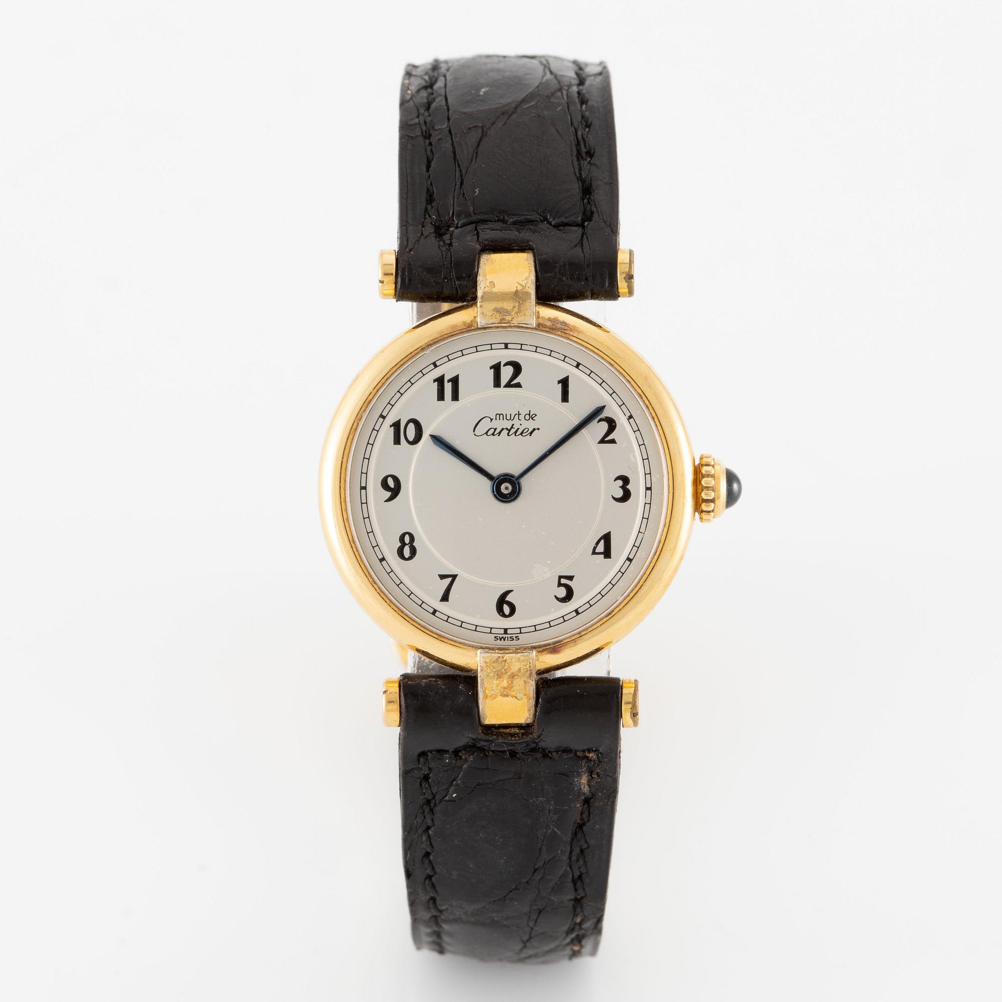 must de CARTIER, VLC, armbandsur, 24 mm.