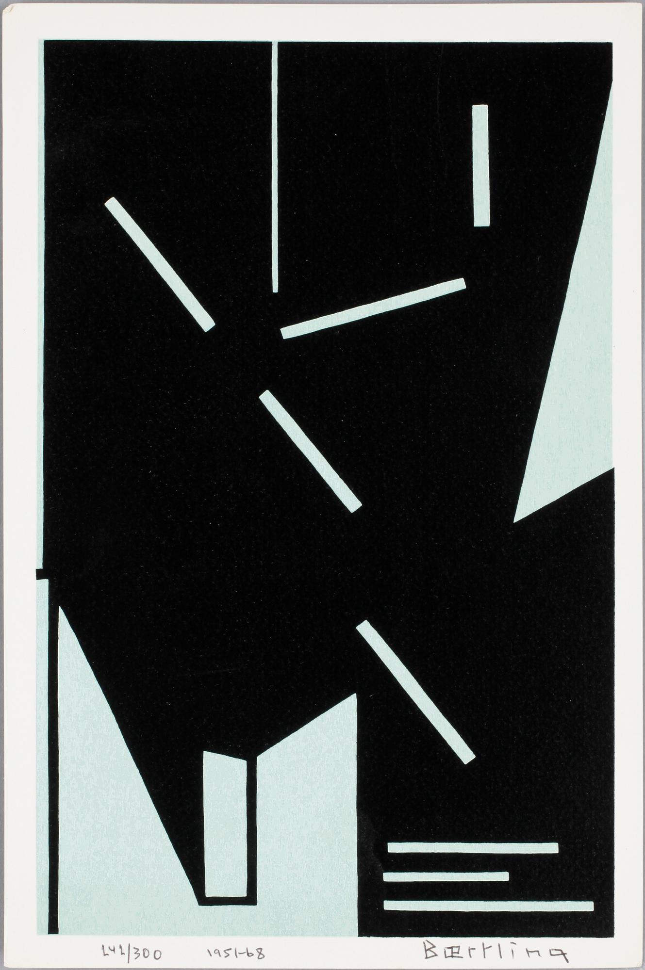 OLLE BAERTLING, färglitografi, sing, daterad, 1951-68, numr, 242/300.