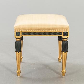 A late Gustavian bronzed stool early 1800s.
