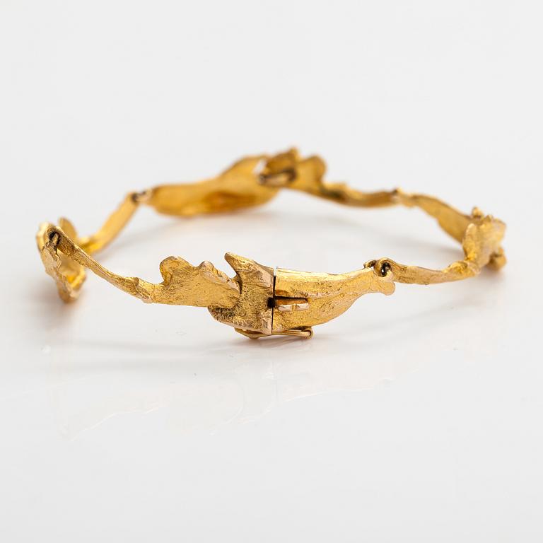 Björn Weckström, A 14K gold bracelet "Orchid Psychedelic". Lapponia 1969.
