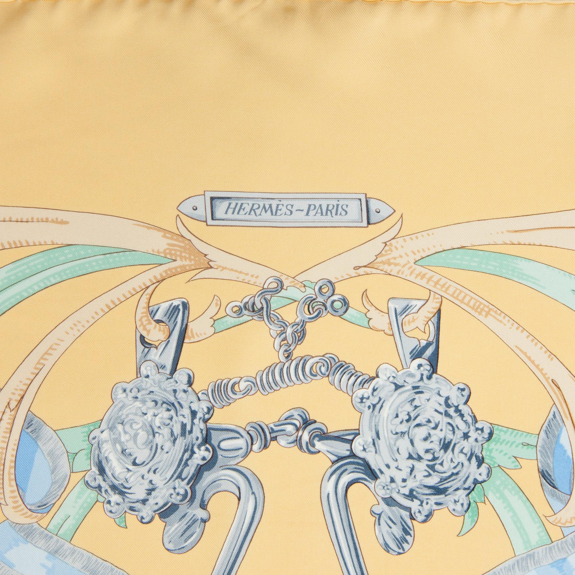 HERMÈS, a silk scarf, "Le Mors "A La Conétable"".
