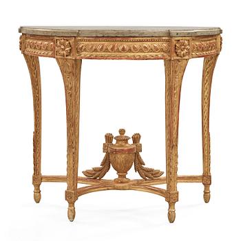 1187. A Gustavian late 18th century console table.