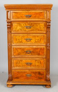 HERRBYRÅ, nyrenässans, sent 1800-tal.