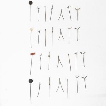 A set of Swedish silver cocktail sticks, by Lod, Stockholm, 21st century (28 pieces).