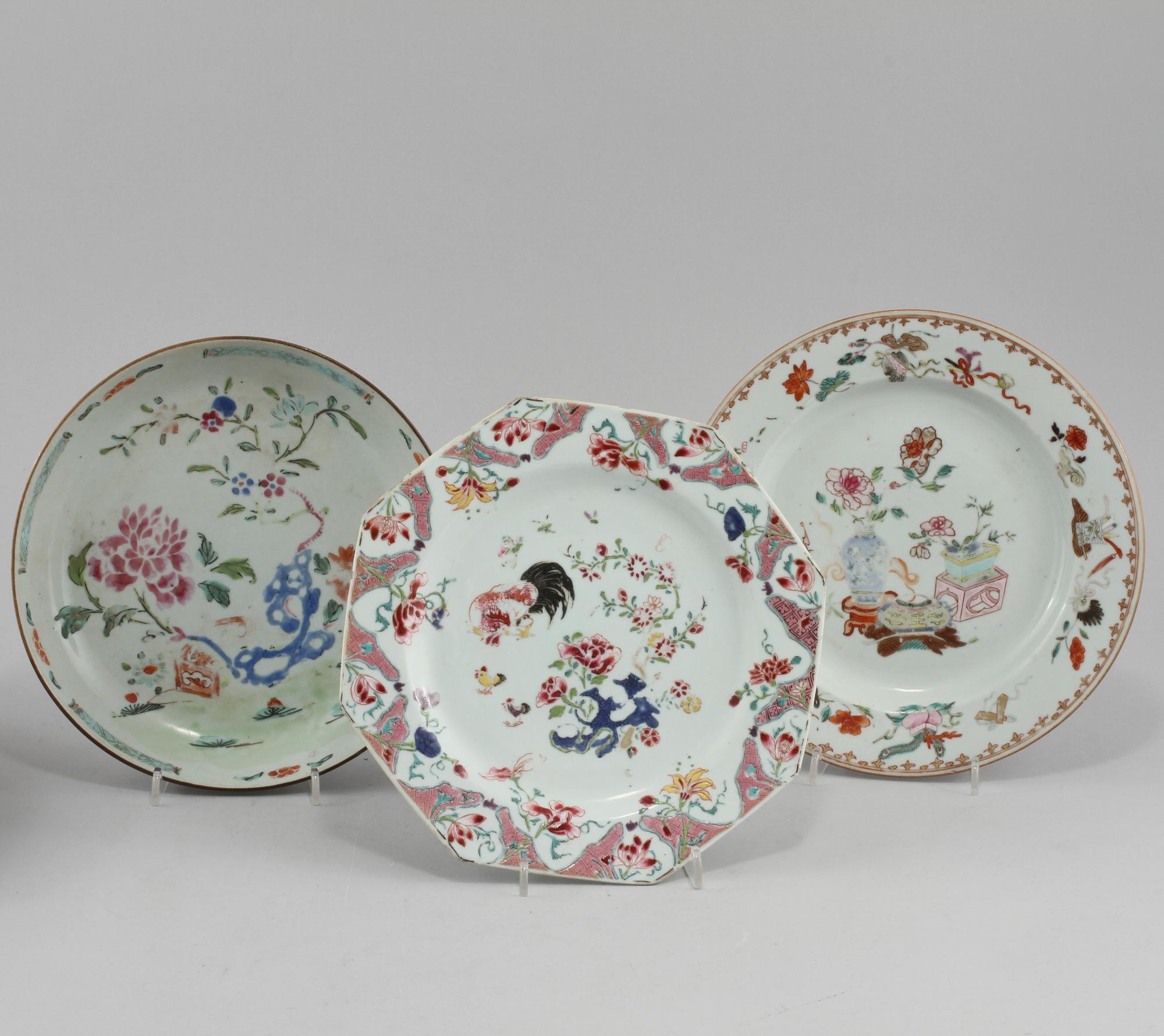 TALLRIKAR, 6 st, porslin Kina, 1700-tal.