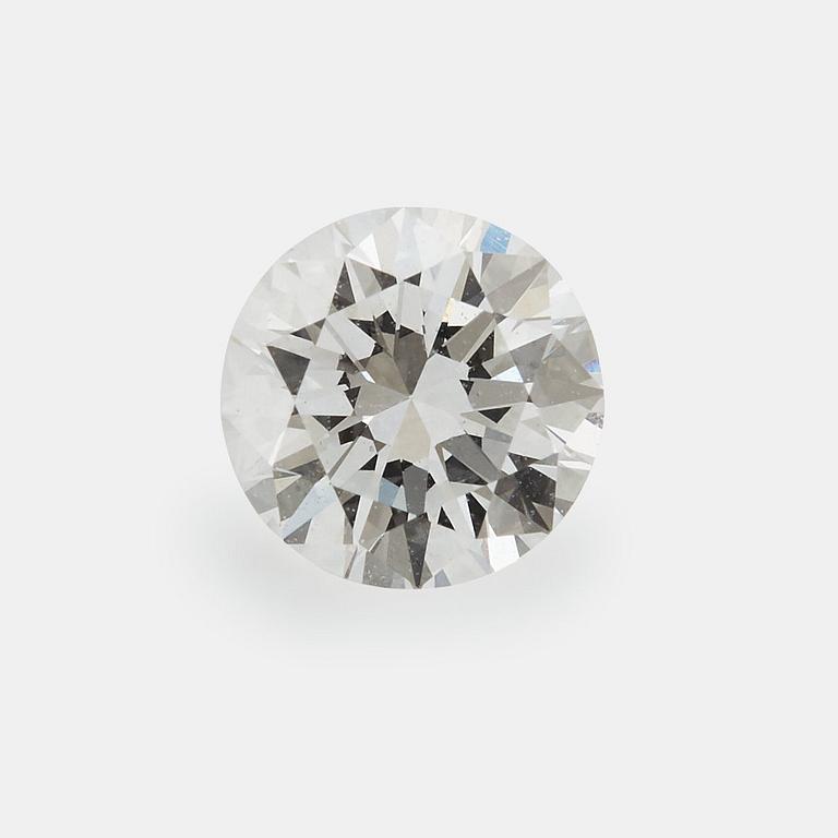 A loose round brilliant-cut diamond weight 0.55 ct quality ca D/E if.