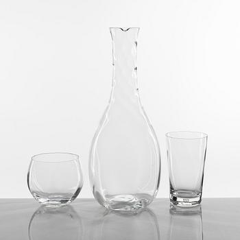 Bertil Vallien, glasservis, 51 delar, "Chateau", Kosta Boda.