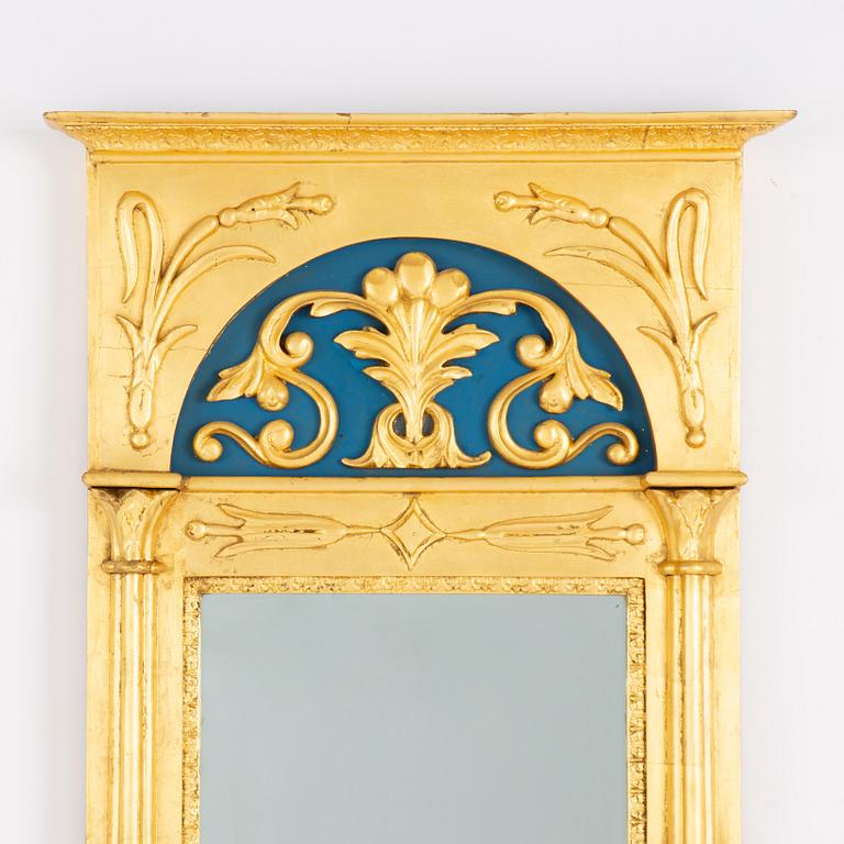 A late-Gustavian mirror, Sweden, early 19th century.