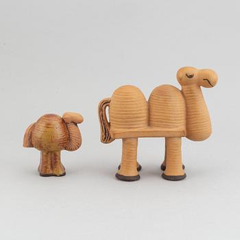 Lisa Larson, two stoneware figurines, 'Kamel' and 'Dromedar' from Gustavsberg.