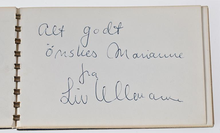 AUTOGRAFHÄFTE, från inspelningen av "Viskningar och rop" av Ingmar Bergman 1971.