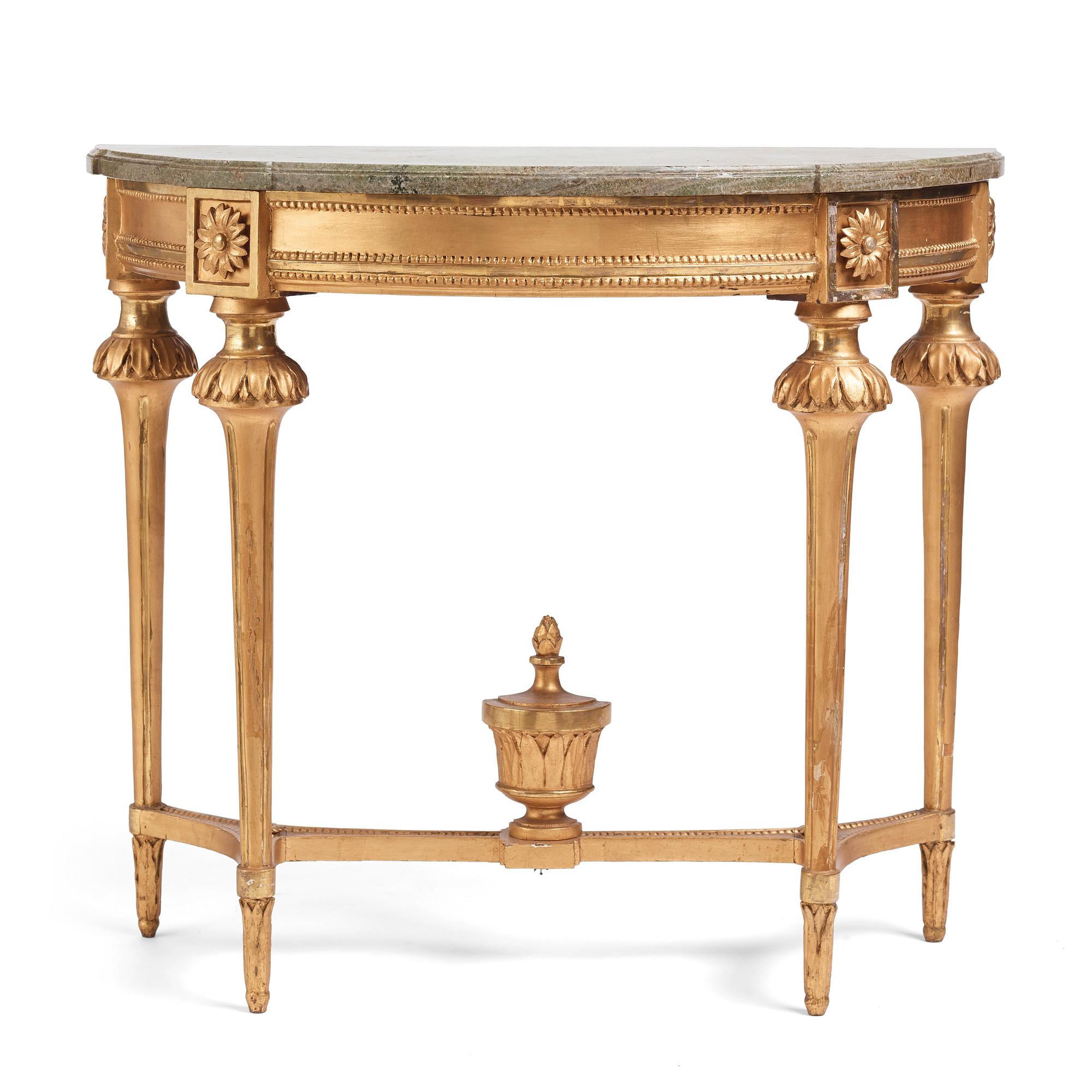Konsolbord, Stockholmsarbete, 1700-talets slut, Gustavianskt.