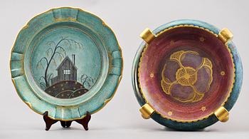 PARTI FLINTGODS, 4 delar, Josef Ekberg, Gustavsberg, 1900-talets första hälft.