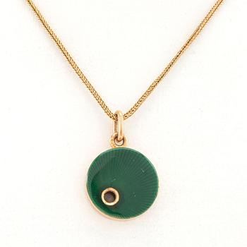 Halsband 18K guld med berlock.