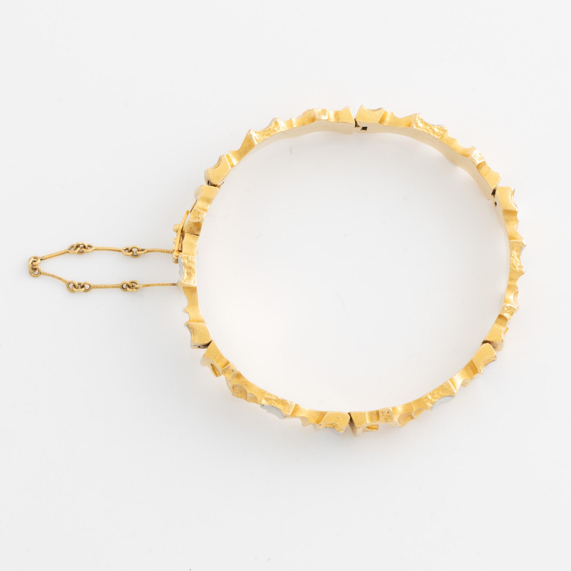 Björn Weckström, armband, "Alba", 18K guld och platina. Lapponia 1987.